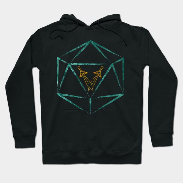 Green Dice Dungeon Rogue Hoodie by ViolaVixi